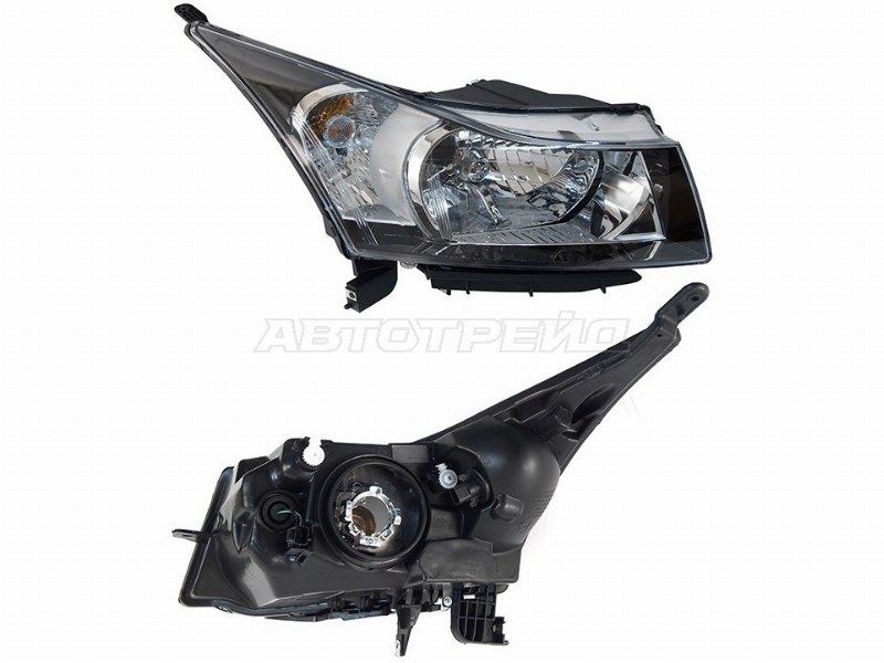 Фара Chevrolet Cruze 09-15 (Справа / Ручная регулировка / чёрная)