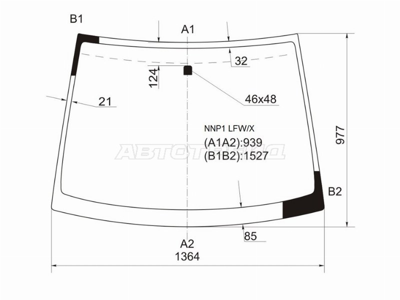 Стекло лобовое TOYOTA PORTE 04-12