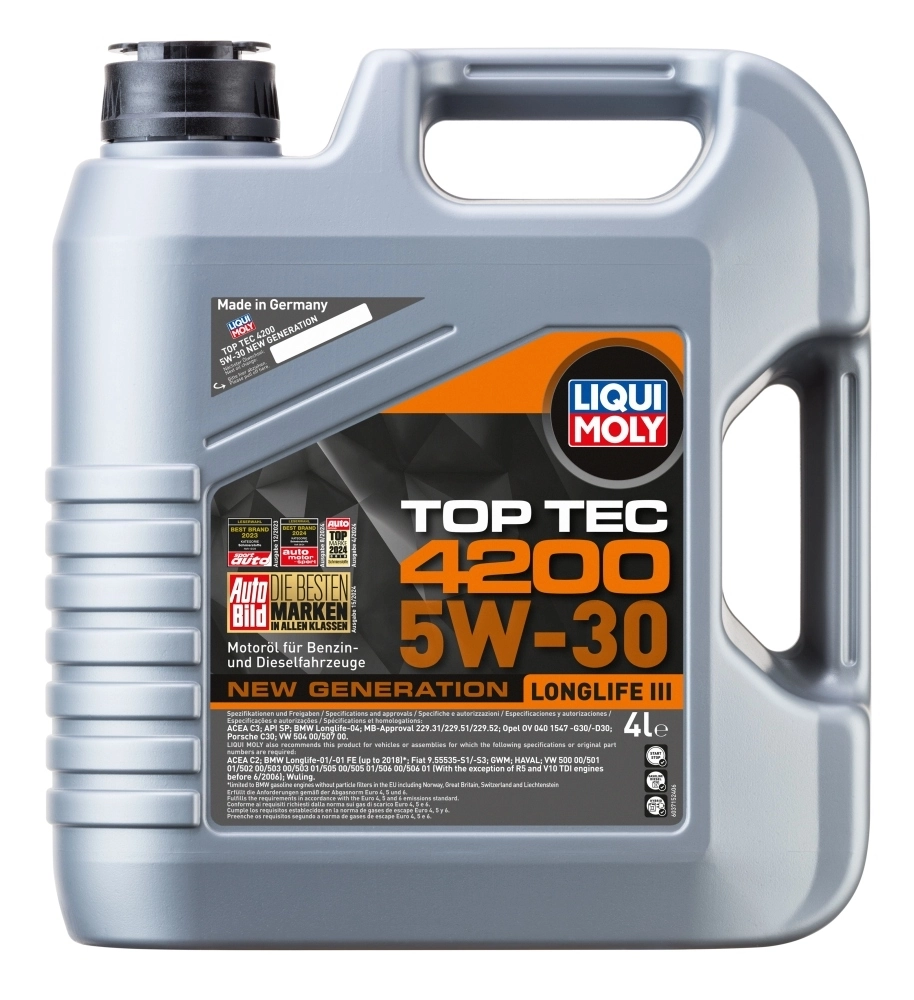 5W-30 Top Tec 4200 New Generation, 4л (НС-синт.мотор.масло)