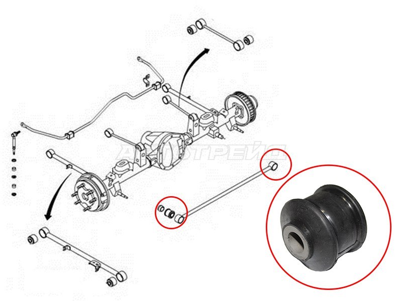 Сайлентблок SsangYong Actyon 05-10 / Actyon Sports 06-12