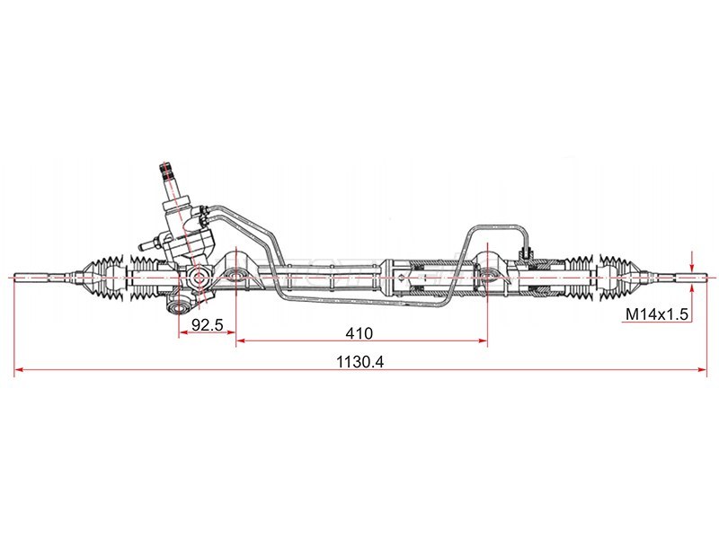Рейка рулевая Mazda 6 02-05 / 6 MPS 05-07 (Левый руль)