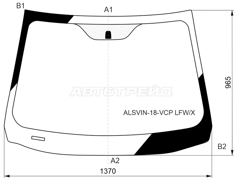 Стекло лобовое Changan Alsvin 18-
