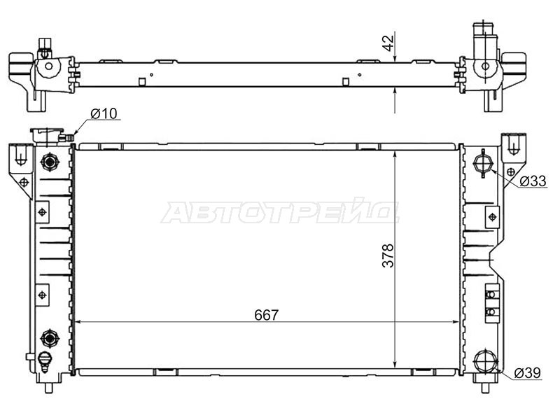 Радиатор Chrysler Town&Country 95-00 / Dodge Caravan 96-00