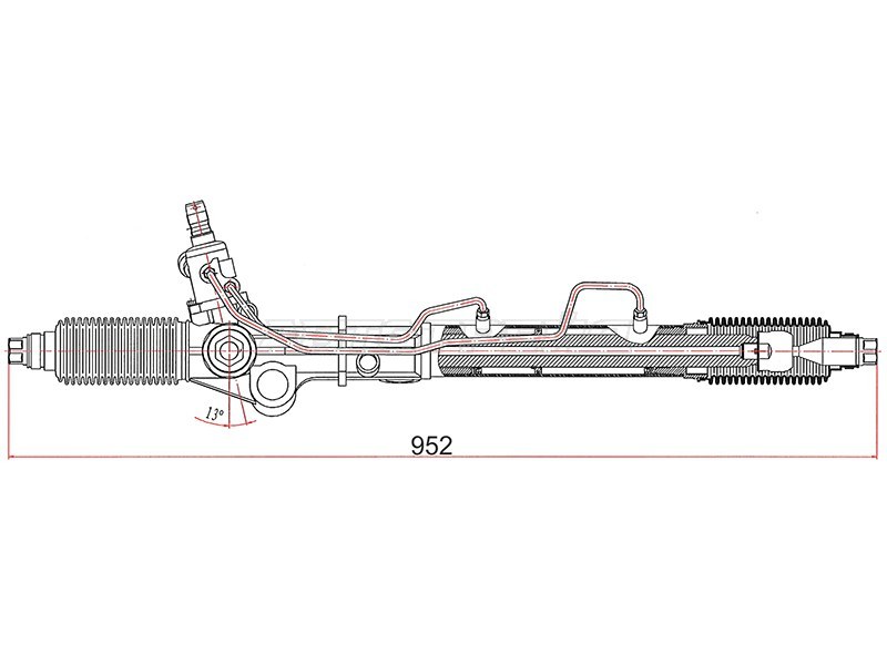 Рейка рулевая Toyota Land Cruiser Prado (J90) 96-02 / 4Runner 95-02 (Левый руль)
