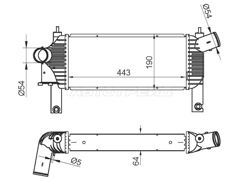 Интеркулер Nissan Pathfinder 04-14 / Navara 04-15