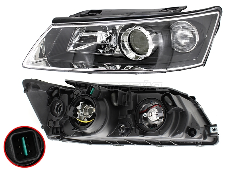Фара Hyundai Sonata 04-07 (Слева / Галоген / Под электрокорректор)