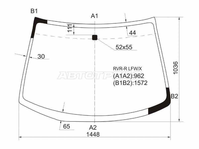 Стекло лобовое Mitsubishi RVR 97-02 / Space Runner 99-02