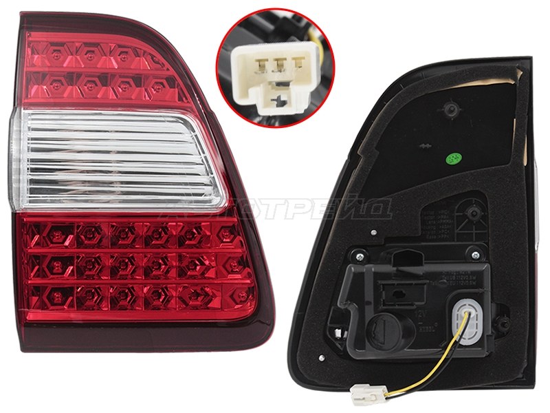 Фонарь в крышку багажника Toyota Land Cruiser (J100) 05-07 / Land Cruiser Cygnus 05-07 (Слева / Диоды)