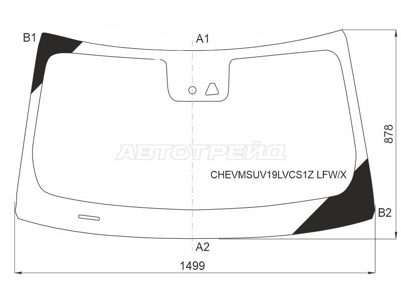 Стекло лобовое (Камера / Датчик дождя) Chevrolet TrailBlazer 19-