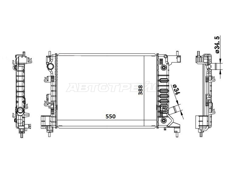 Радиатор Chevrolet Aveo 11-15 / Cobalt 13-
