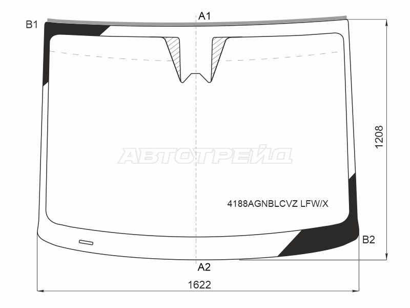 Стекло лобовое (Камера / Молдинг) Hyundai Staria 21-
