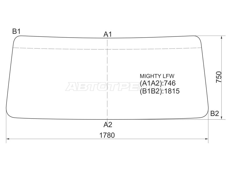Стекло лобовое Hyundai HD65 99-18 / HD72 99-18