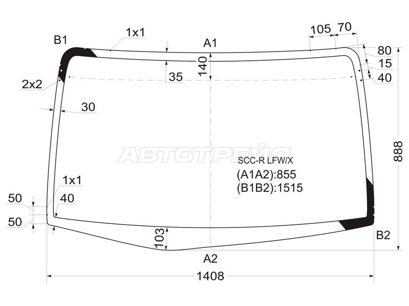 Стекло лобовое Honda Mobilio 01-08 / Mobilio Spike 02-08