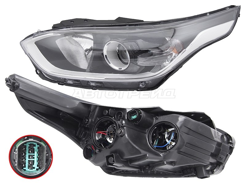 Фара Kia Ceed 18-21 (Слева / Галоген / ДХО / С электрокорректором)