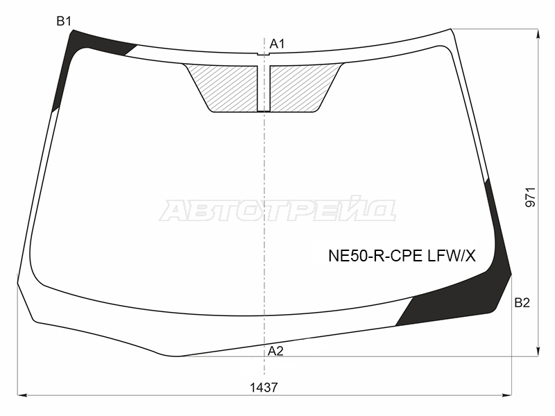 Стекло лобовое Toyota Corolla Fielder (E160) 12- / Corolla Axio (E160) 12-