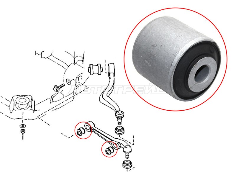 Сайлентблок рычага Mazda 6 02-12 / 6 MPS 05-07