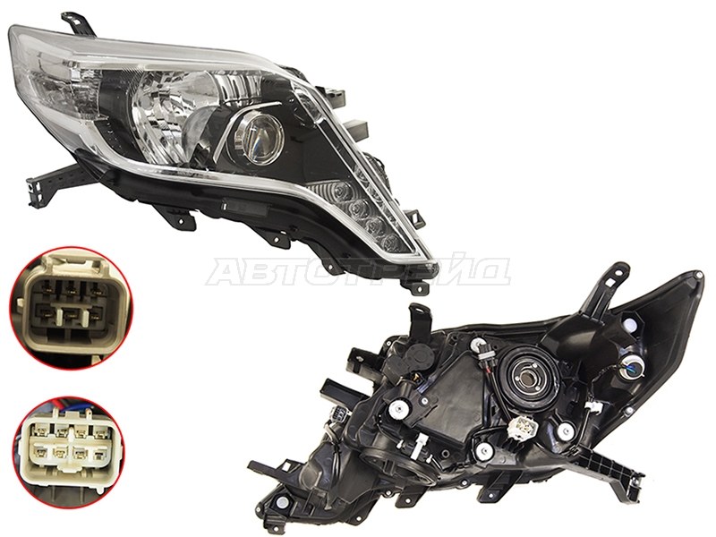 Фара Toyota Land Cruiser Prado (J150) 13-17 (Справа / LED / Галоген / ДХО / С электрокорректором)