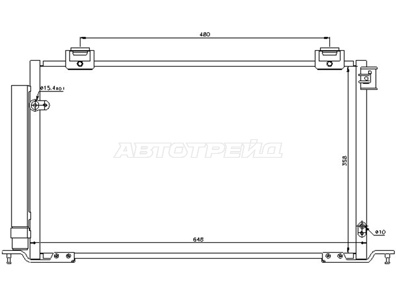 Радиатор кондиционера Toyota Avensis (T250) 03-08