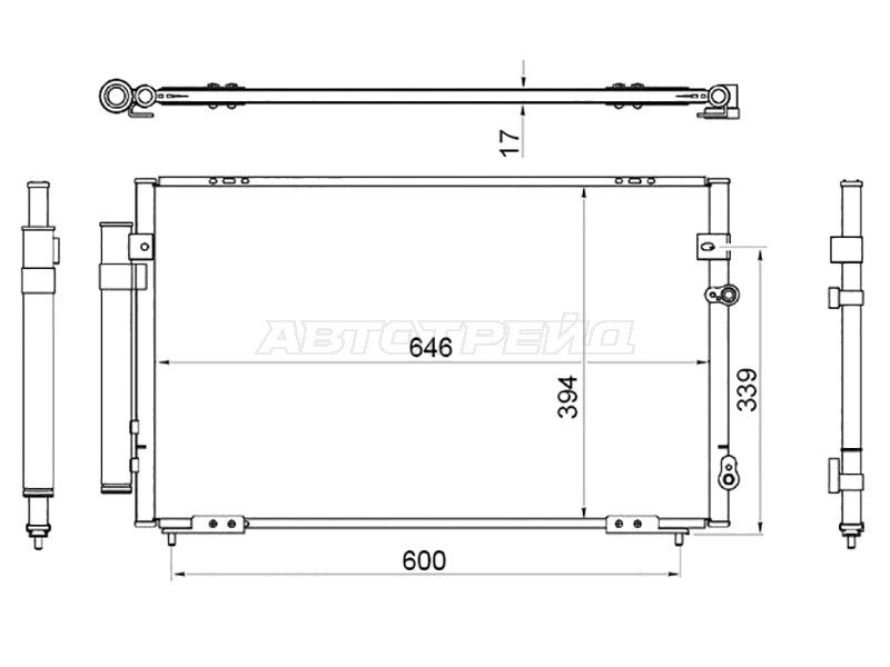Радиатор кондиционера Lexus GS 97-04 / Toyota Aristo 97-04