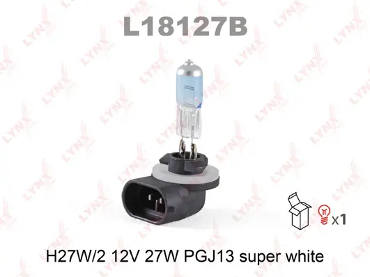 Лампа H27W/2 12V PGJ13 SUPER WHITE