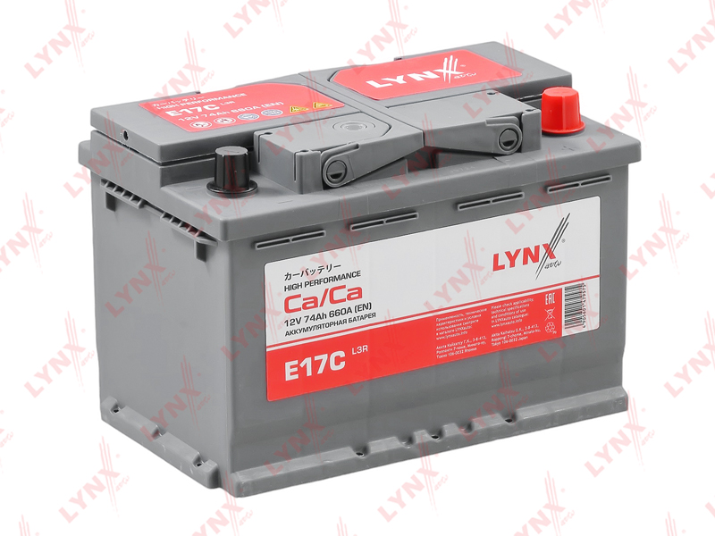 Аккумулятор L3R, 74 Ah, 660 A, обратная, 275X174X189 ETN 57412R