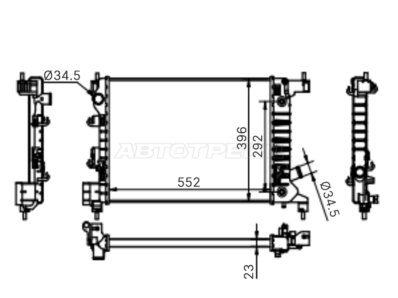 Радиатор Chevrolet Aveo 11-15 / Cobalt 13-