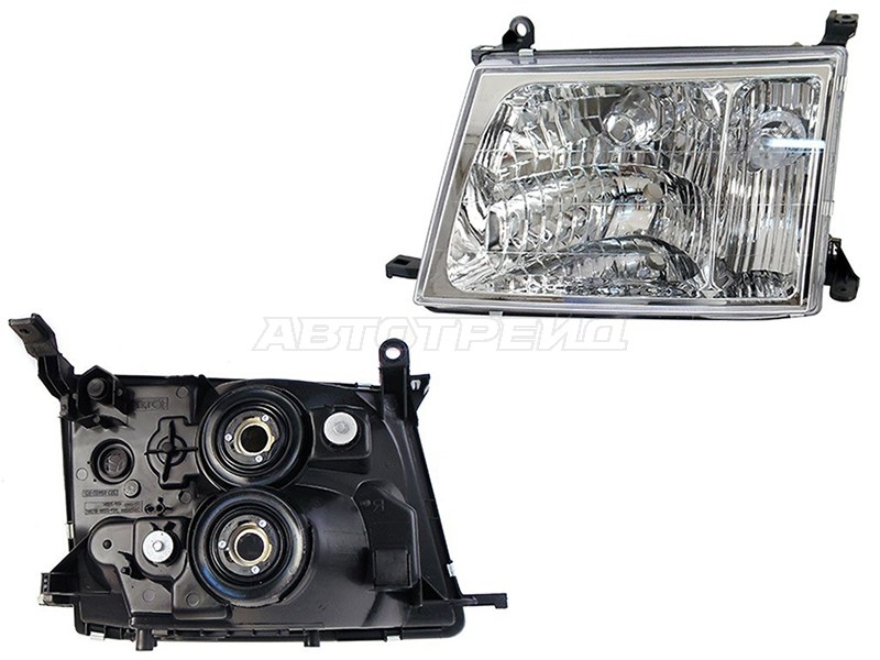 Фара Toyota Land Cruiser (J100) 98-02 (Слева / Галоген / Ручная регулировка)