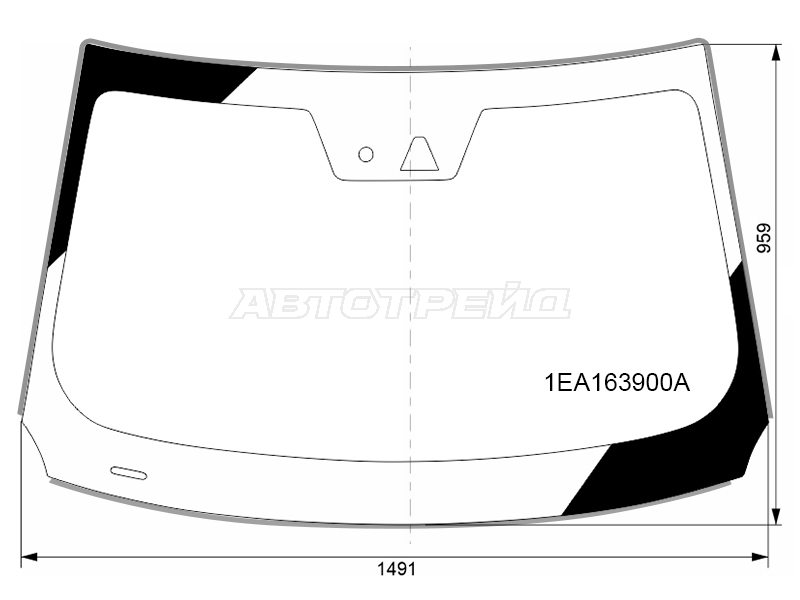 Стекло лобовое (Антенна / Камера / Датчик дождя / Молдинг) Bestune T77 24- / FAW Bestune T77 18-