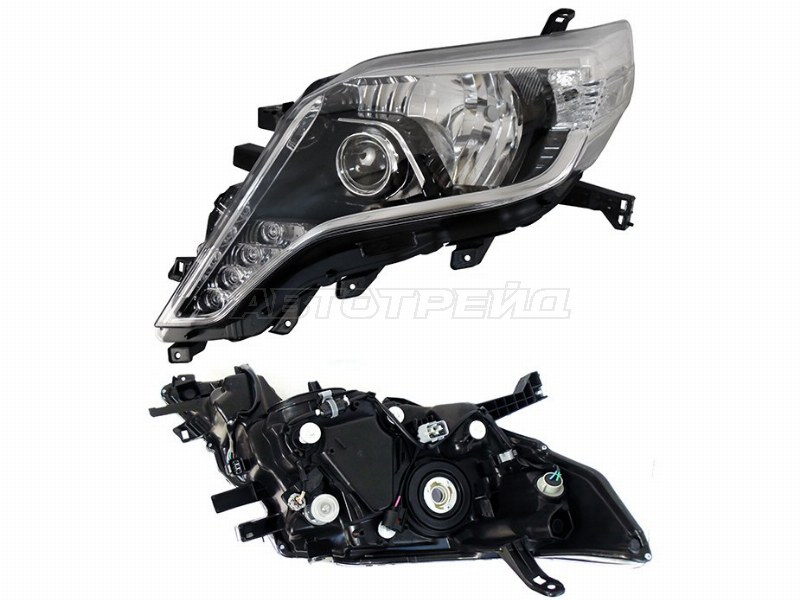 Фара Toyota Land Cruiser Prado (J150) 13-17 (Слева / LED / Галоген / ДХО / Под электрокорректор)