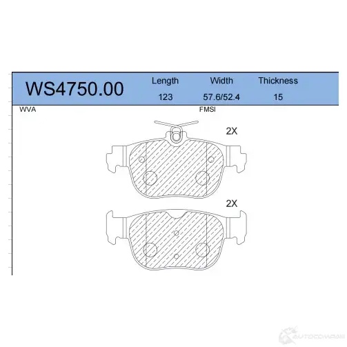 JEENICE WS475000 — Колодки тормозные дисковые · зад