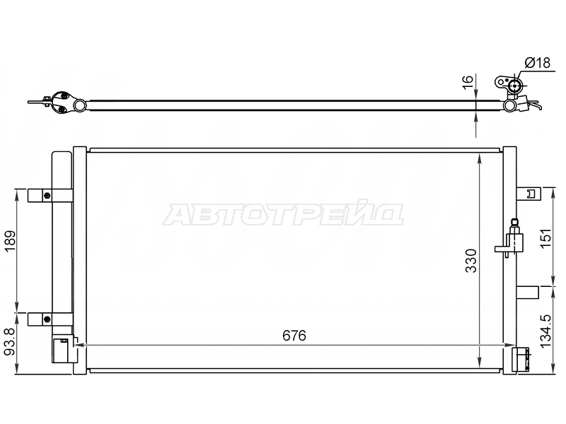 Радиатор кондиционера Audi A4 08-15 / A5 07-16