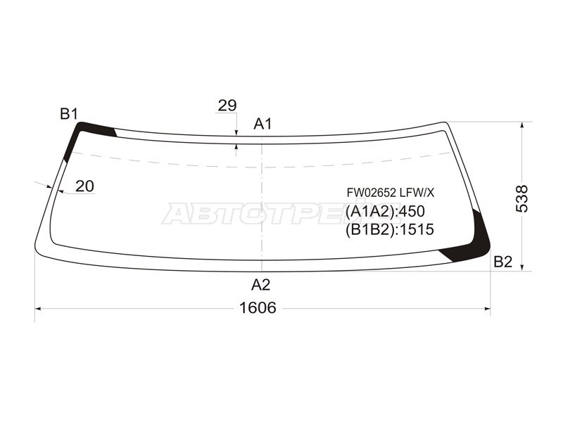 Стекло лобовое Toyota FJ Cruiser 05-18