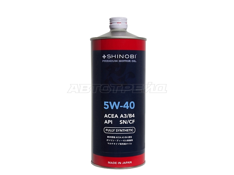 Масло моторное SHINOBI 5W-40 A3 / B4 SN / CF 1л