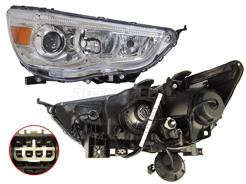Фара Mitsubishi ASX 10-20 (Справа / Галоген / С электрокорректором)