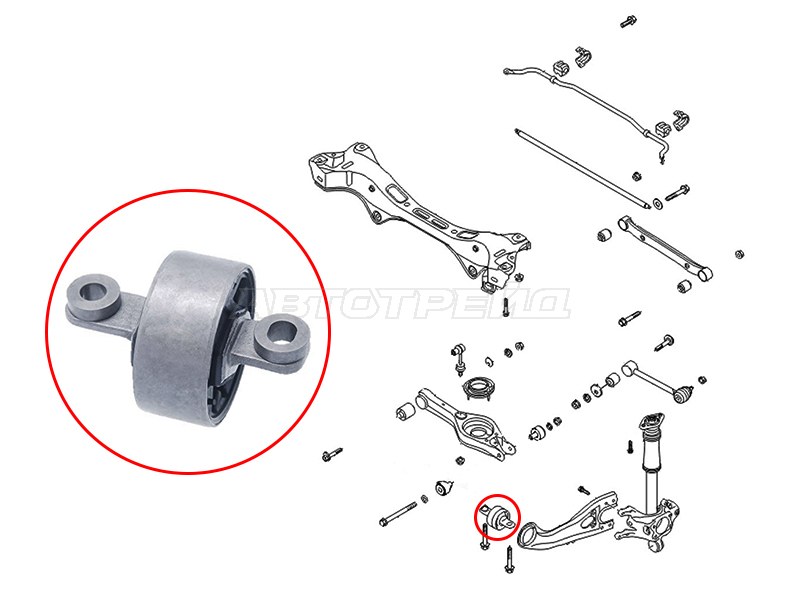 Сайлентблок рычага Hyundai ix35 09-15 / Tucson 09-15
