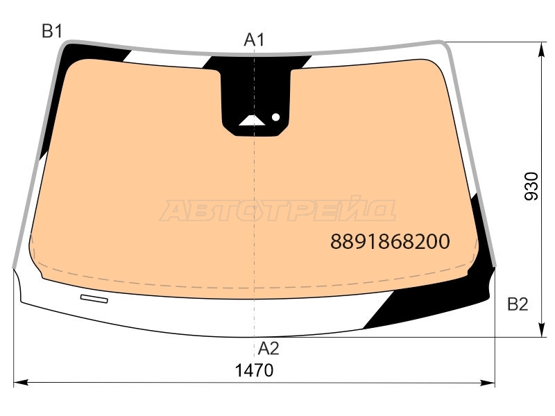 Стекло лобовое (Обогрев полный / Камера / Датчик дождя / Проекция / Молдинг) Geely Atlas 23-