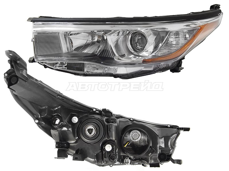 Фара Toyota Highlander 13-17 (Слева / Галоген / С электрокорректором)