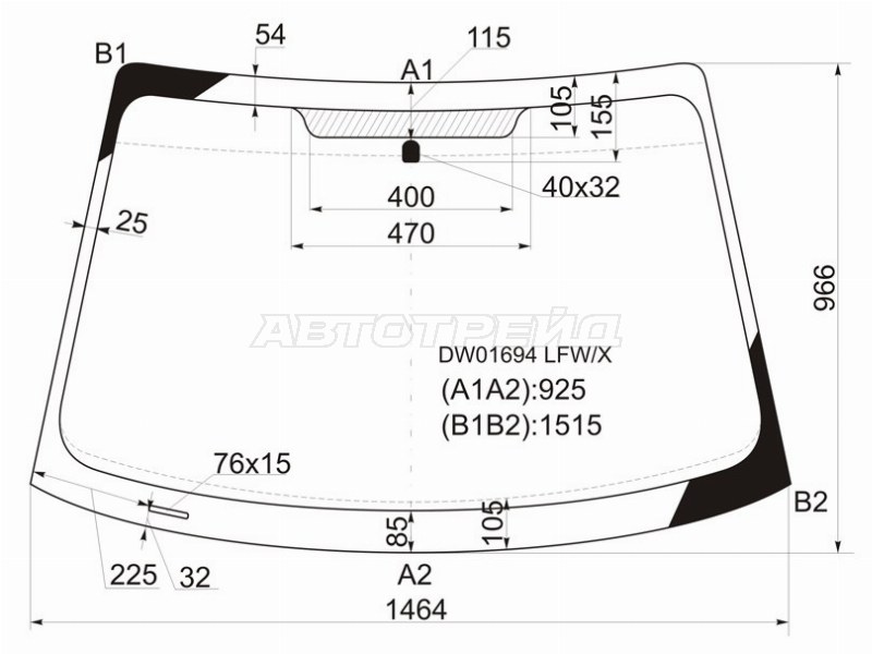 Стекло лобовое Ford Focus 98-04