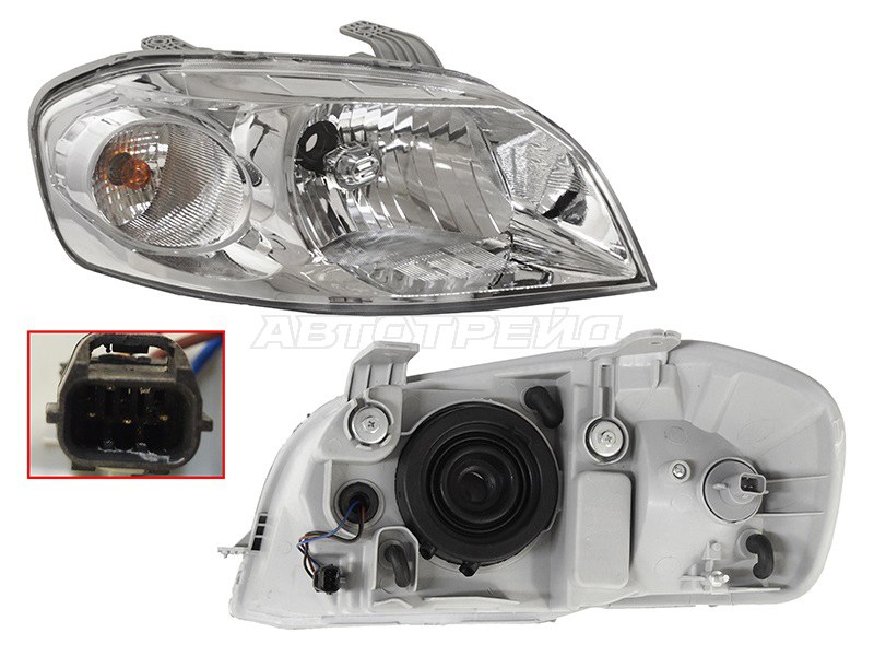 Фара Chevrolet Aveo 05-11 / Daewoo Gentra 05-11 (Справа / С электрокорректором / 4D SED)