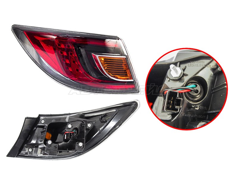 Фонарь задний Mazda 6 07-10 / Atenza 07-09 (Слева / 5D HBK / 4D SED)