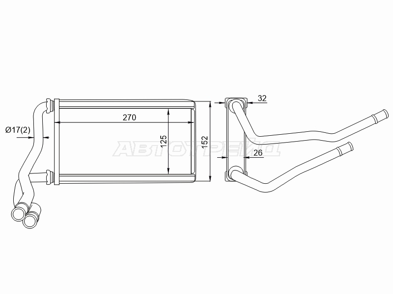 Радиатор отопителя салона Toyota Camry Europe / Russia (XV70) 17-21 / RAV4 18-