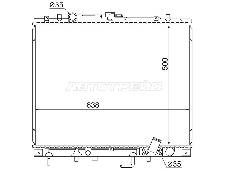Радиатор Mitsubishi L200 96-06 / Pajero Sport 96-08