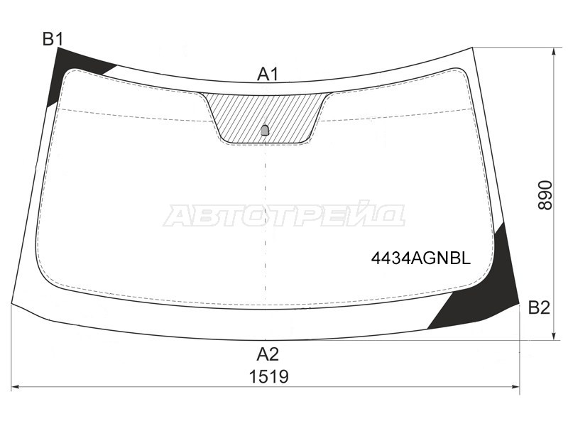 Стекло лобовое Kia Soul 08-14