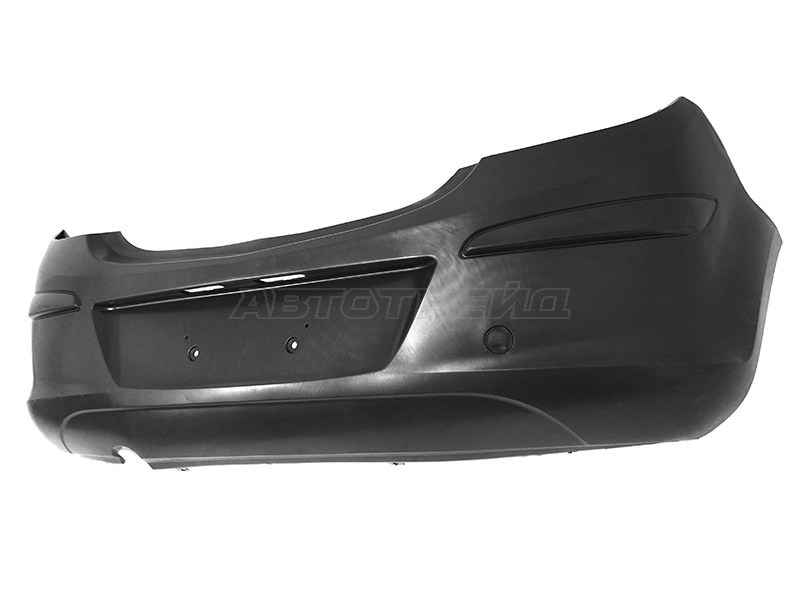 Бампер задний Opel Corsa 06-14 (С отверстием под крюк / Под одну трубу / 5D HBK)