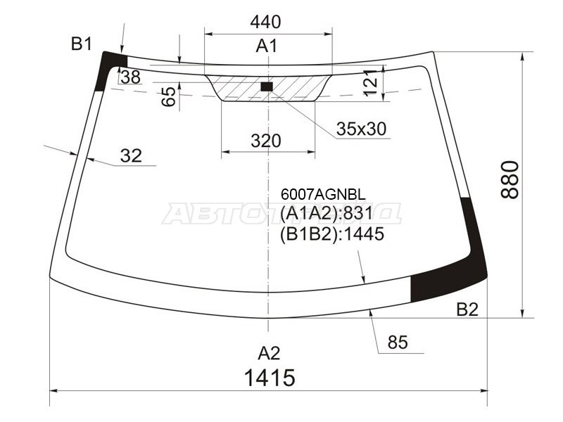 Стекло лобовое Nissan Almera 00-06 / Almera Classic 06-12