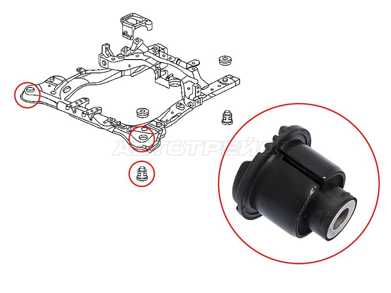 Сайлентблок Honda Accord 02-08 / Acura TL 03-08