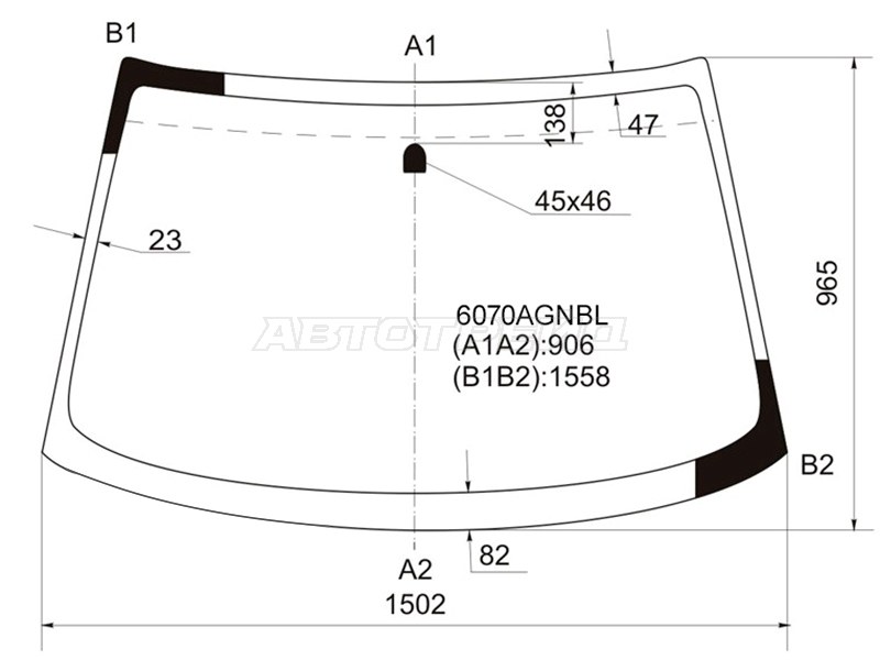 Стекло лобовое NISSAN TEANA 03-08