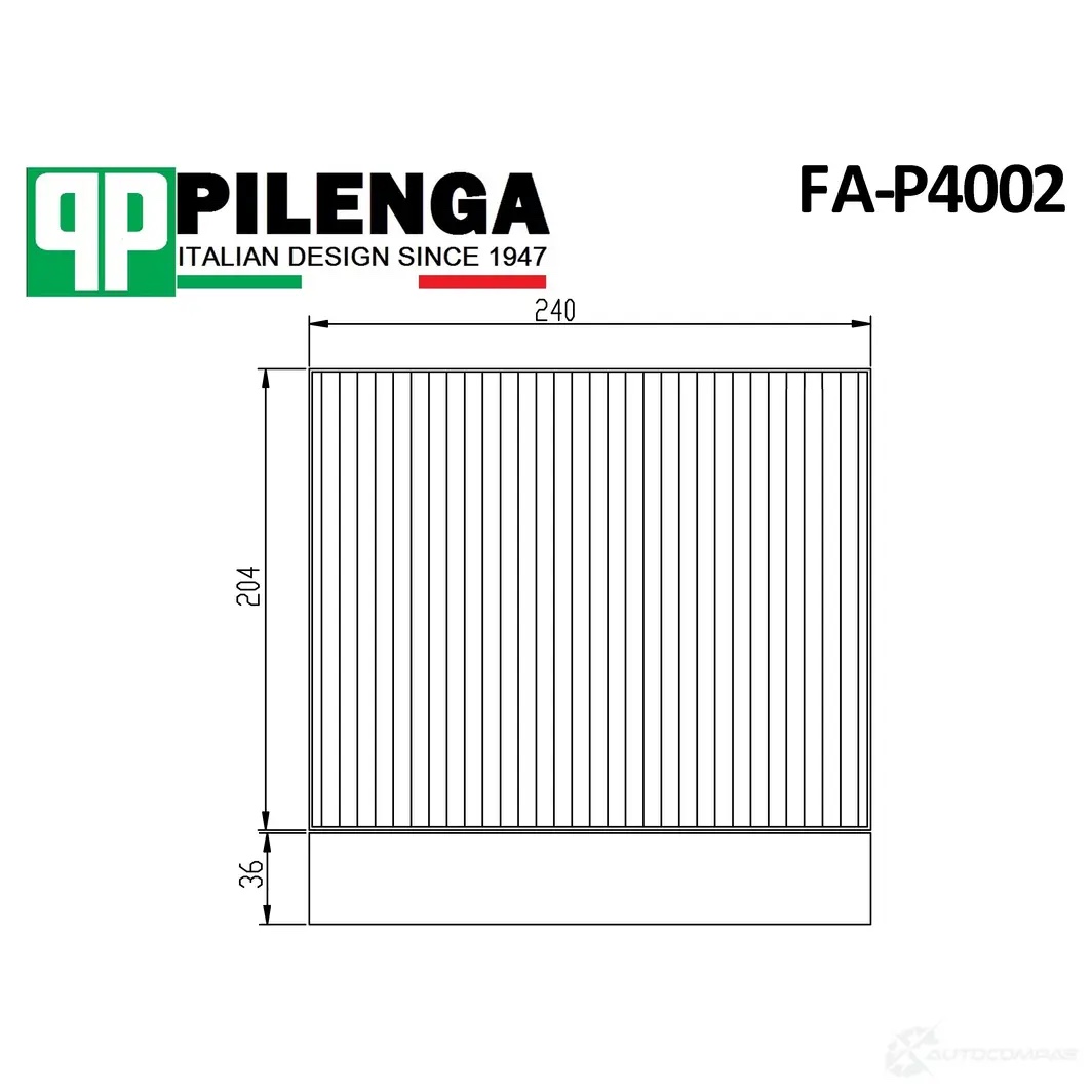 Pilenga FAP4002 — Фильтр салонный