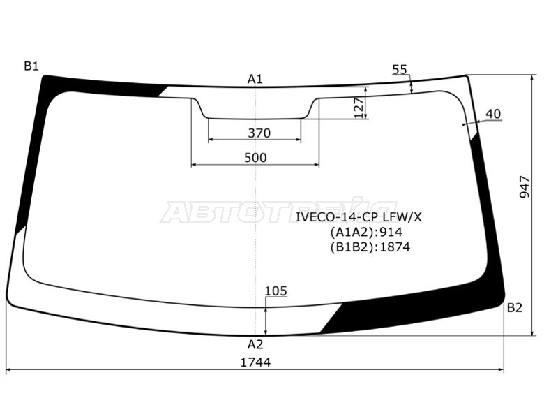 Стекло лобовое Iveco Daily 14-