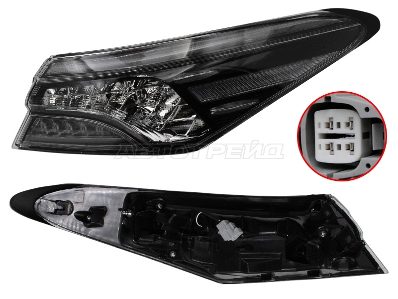 Фонарь задний Toyota Camry Europe / Russia (XV70) 17-22 (Справа / LED / Чёрный)
